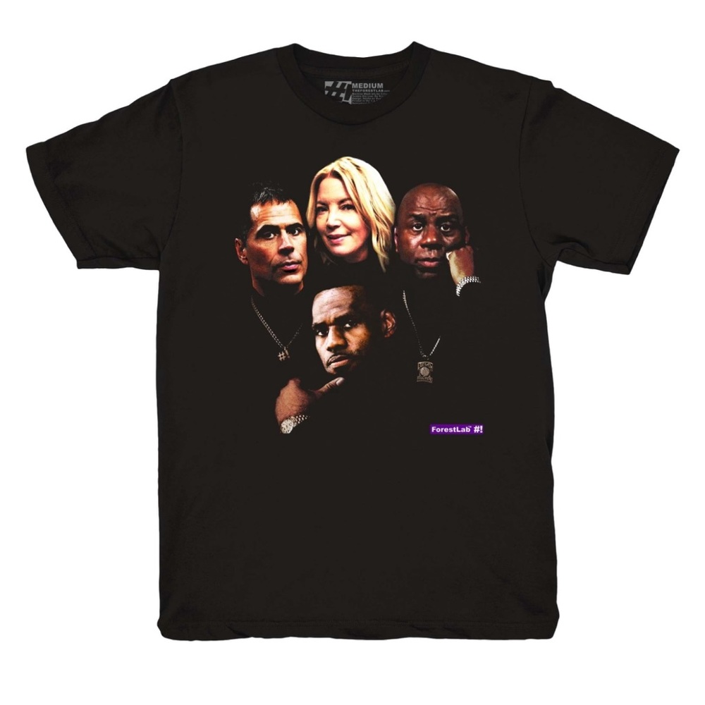 The Forest Lab Respect Row Jeanne Buss Magic Johnson, Lebron James Shirt 5XL